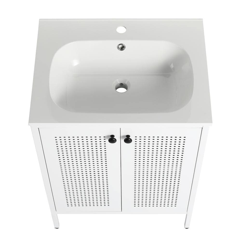 18.3 in. W x 23.8 in. D x 33.2 in. H Freestanding Bath Vanity with Ceramic 