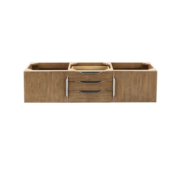 James Martin Vanities Columbia 58.8 in. W x 19.5 in. D x 15.5 in. H Double Bath Vanity Cabinet without Top in Latte Oak
