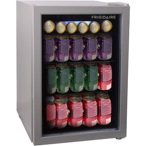 2.6 cu. ft. 17.5 in. Retro Mini Refrigerator that fits 88-Can or 25-Wine Bottle in Stainless Steel