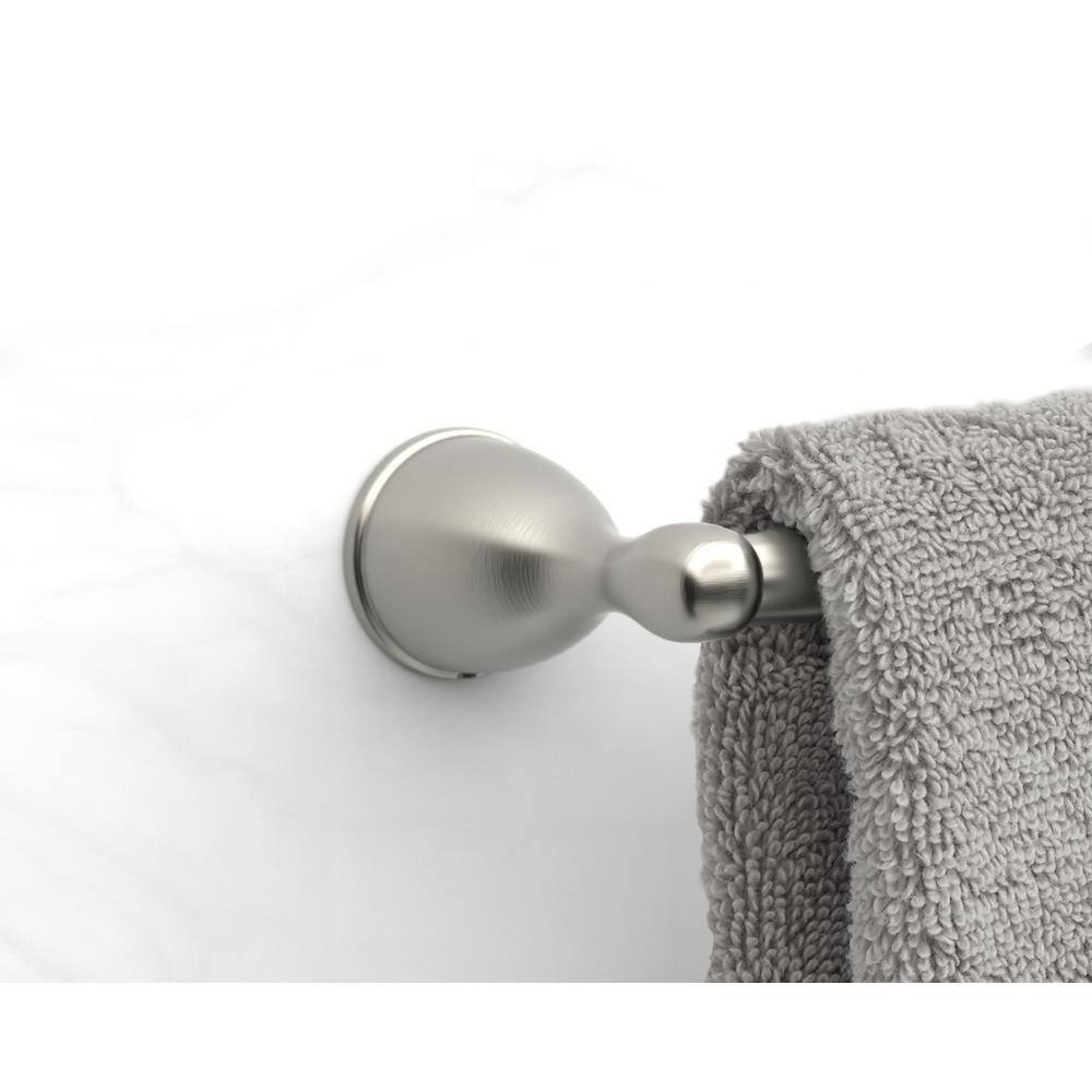 Brushed Nickel 24" Bathroom Hardware Set with Towel Bar