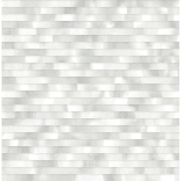 A-Street Prints Kalmar Grey Hazy Stripe Strippable Wallpaper (Covers 56.4 sq. ft.)
