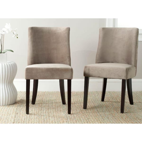 Safavieh Judy Mushroom Taupe Cotton Side Chair (Set of 2)