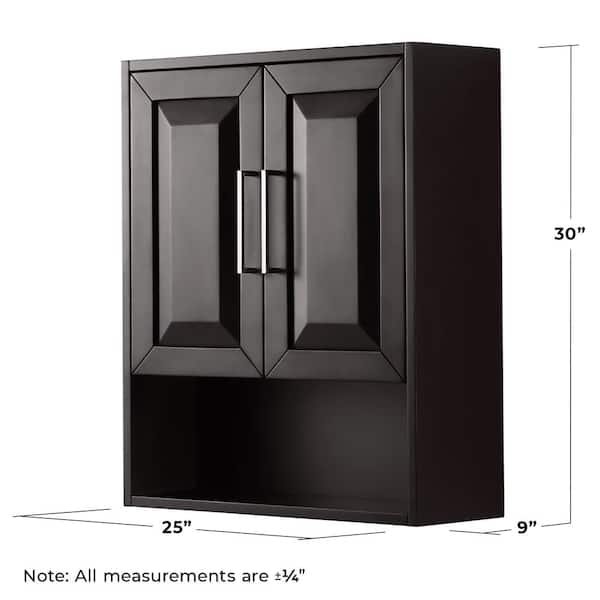 Wyndham Collection Daria 25-in W x 30-in H x 9-in D White Bathroom Wall Cabinet Wyndham Collection Daria 25-in W x 30-in H x 9-in D White Bathroom Wall Cabinet