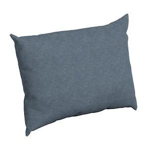 Denim Alair Texture Rectangle Outdoor Throw Pillow