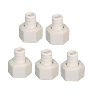 1/2 in. Plastic PEX Poly Alloy Swivel Adapter PEX x FPT Barb Pipe Fitting (5-Pack)