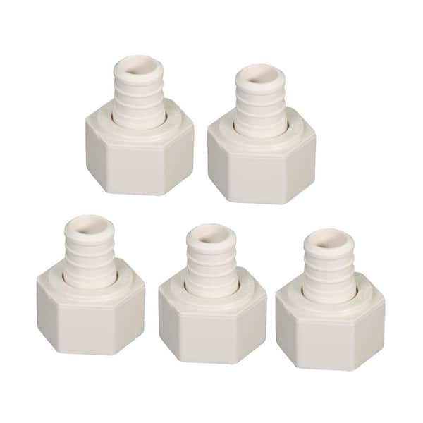 The Plumber's Choice 3/4 in. x 3/4 in. Plastic PEX Poly Alloy Swivel Adapter PEX x FPT Barb Pipe Fitting (5-Pack)