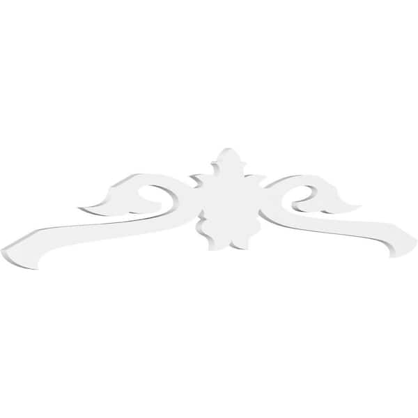 Ekena Millwork 1 in. x 72 in. x 15 in. (5/12) Pitch Florence Gable Pediment Architectural Grade PVC Moulding