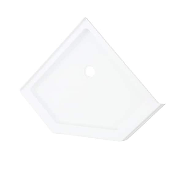 38'' Round Corner Shower Base in High Gloss White B711917-3838-WH