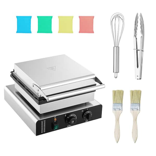 Electric Donut Maker, 2000 W Commercial Unit for Home & Restaurant Non-stick 9-Hole Double-Sided Heating 122-572℉ Sliver