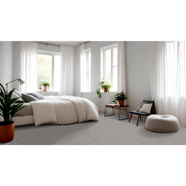 Zinnia Rain Cloud Blue 42 oz. SD High Performance Polyester Pattern Carpet - Installation Required