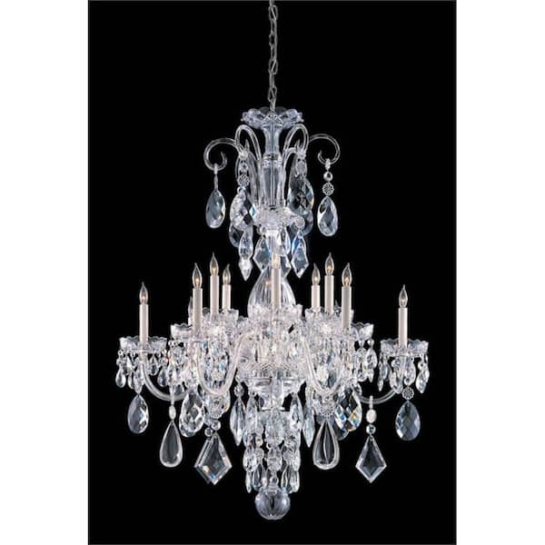Crystorama Traditional Crystal 12- -Light Polished Chrome Chandelier