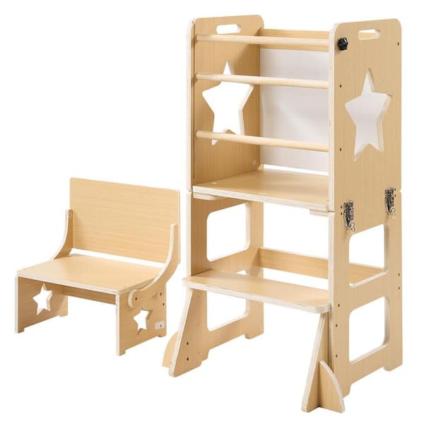 SVOPES Toddler Tower, Wooden, 6 in 1-Kitchen Step Stool for Kids 1-5 ...