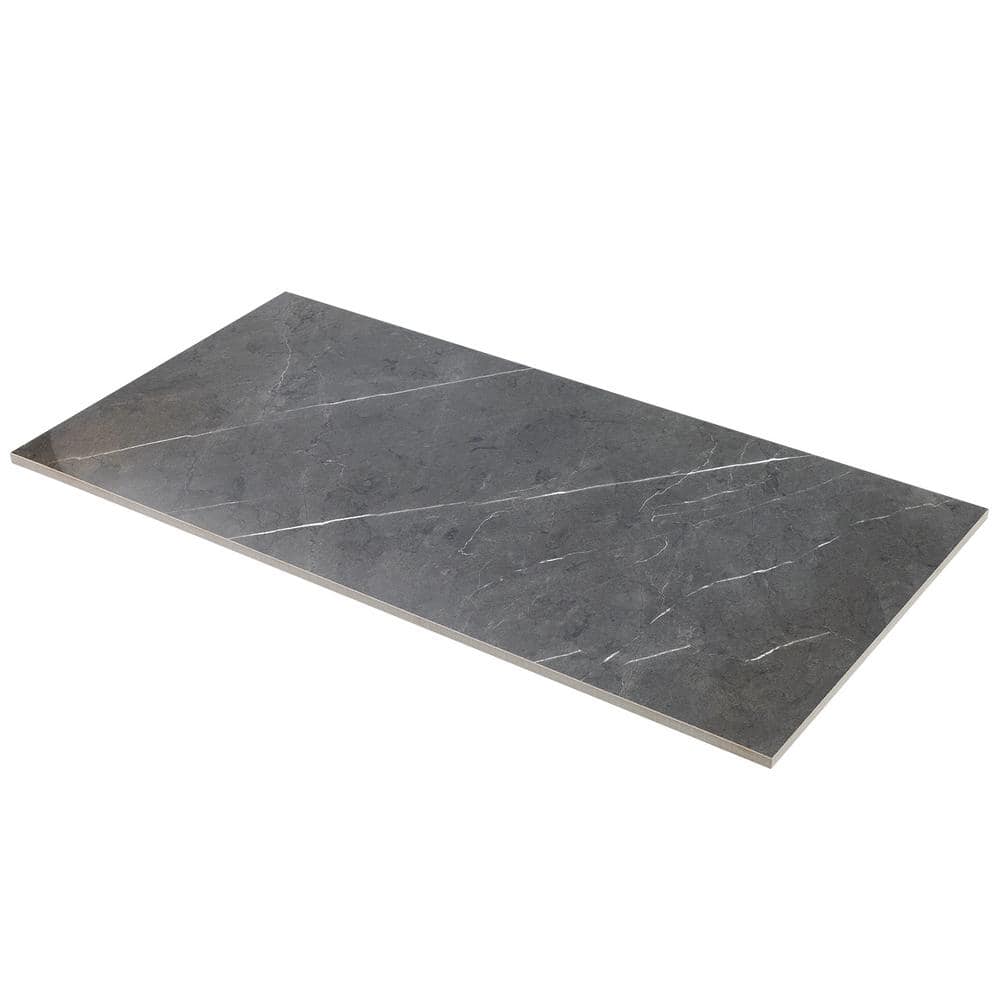 Grace Dark Gray Polished Large Format Porcelain Tile