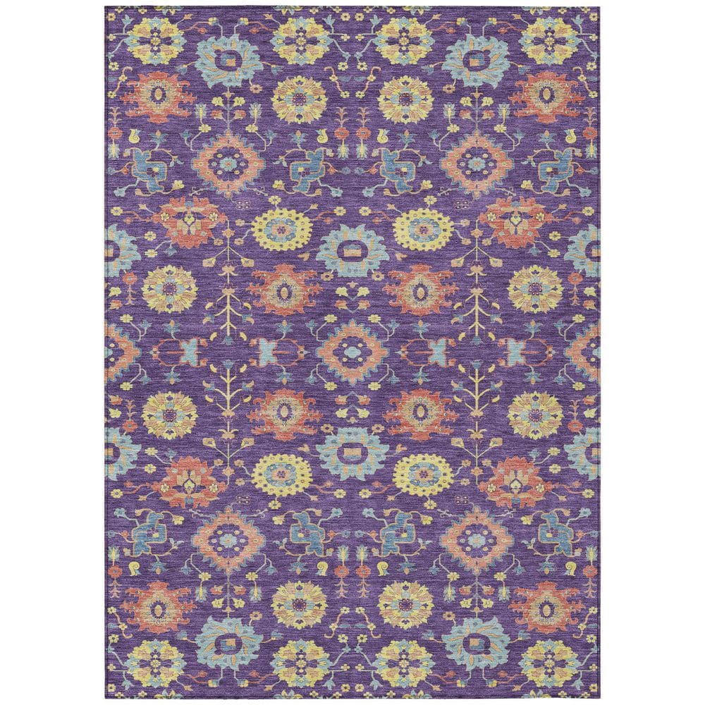 Chantille Machine Washable Indoor/Outdoor Abstract ACN2610 Purple 5 ft. x 7 ft. 6 in. Area Rug price history on PriceWatchPro