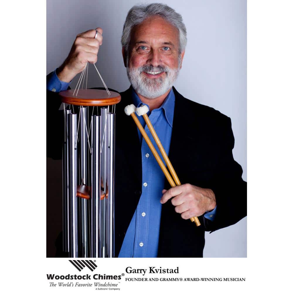 Blue Lapis Faux Stone Wind Chime with Black Metal Tubes