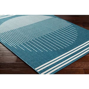 Alfresco Teal Doormat 2 ft. x 4 ft. Indoor/Outdoor Area Rug