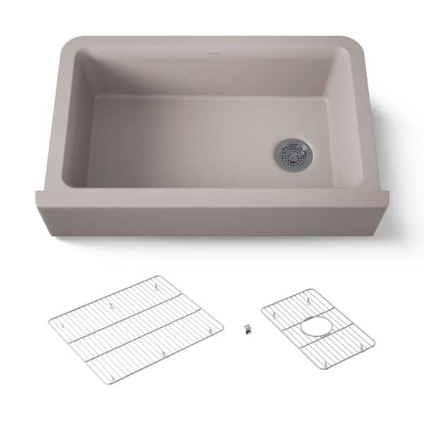 Cairn 28.63 in. Undermount Single Bowl Matte Black Plum Granite Composite Kitchen Sink