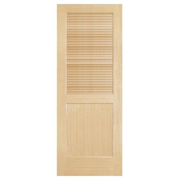 Steves & Sons Louver-Panel Solid Core Pine Interior Door Slab Door