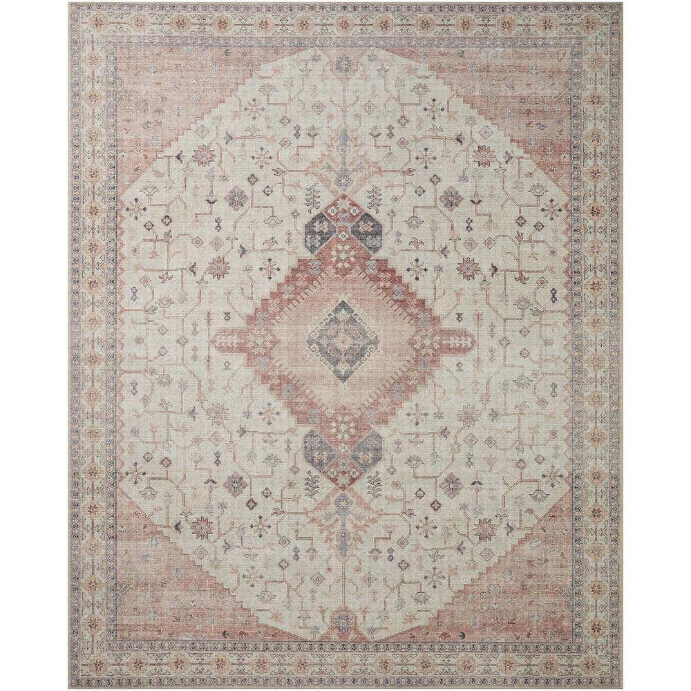 Leesa Ivory/Rust 7 Ft. 6 In. x 9 Ft. 6 In. Vintage Boho Printed Area Rug price history on PriceWatchPro