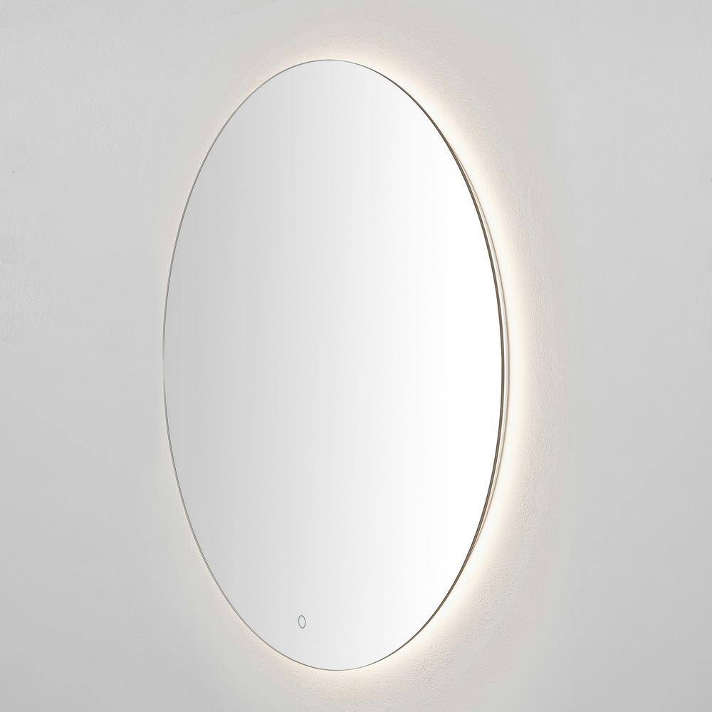 Ashden 36" Round Frameless LED Backlit Wall Mirror