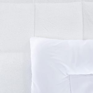 Light Warmth White Sherpa Alternative Comforter