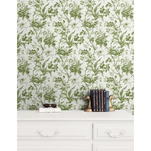 Pomme En Rose Paper Unpasted Nonwoven Wallpaper Roll 60.75 sq. ft.