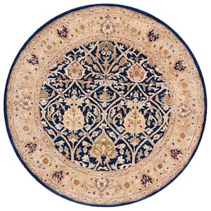 Persian Legend Blue/Gold 6 ft. x 6 ft. Round Border Area Rug
