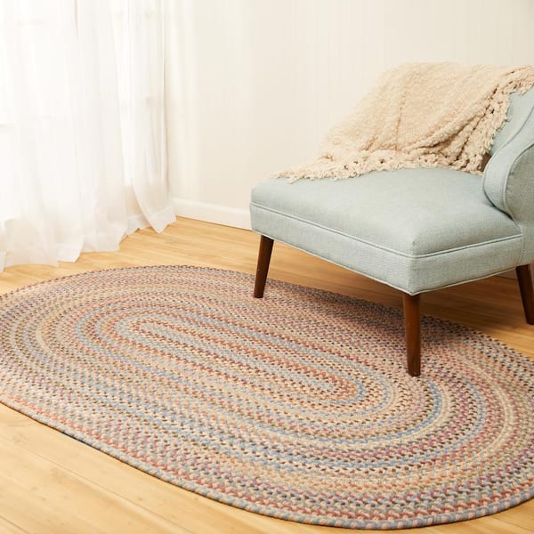 Greenwich Butterfield Multi 10 ft. x 13 ft. Oval Indoor Braided Area Rug