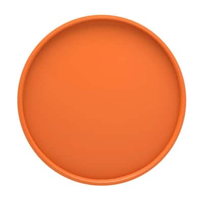 Bartenders Choice Fun Colors 14 in. Round Serving Tray in Spice Orange