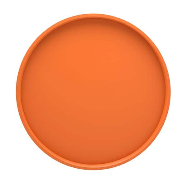 Kraftware Bartenders Choice Fun Colors 14 in. Round Serving Tray in Spice Orange