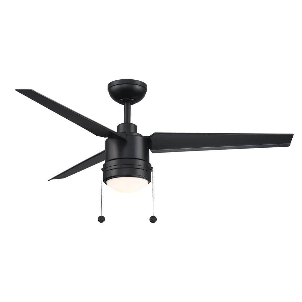 UPC 840506106673 product image for PC/DC 52 in. Integrated LED Indoor/Outdoor Black Ceiling Fan with Black Blades | upcitemdb.com