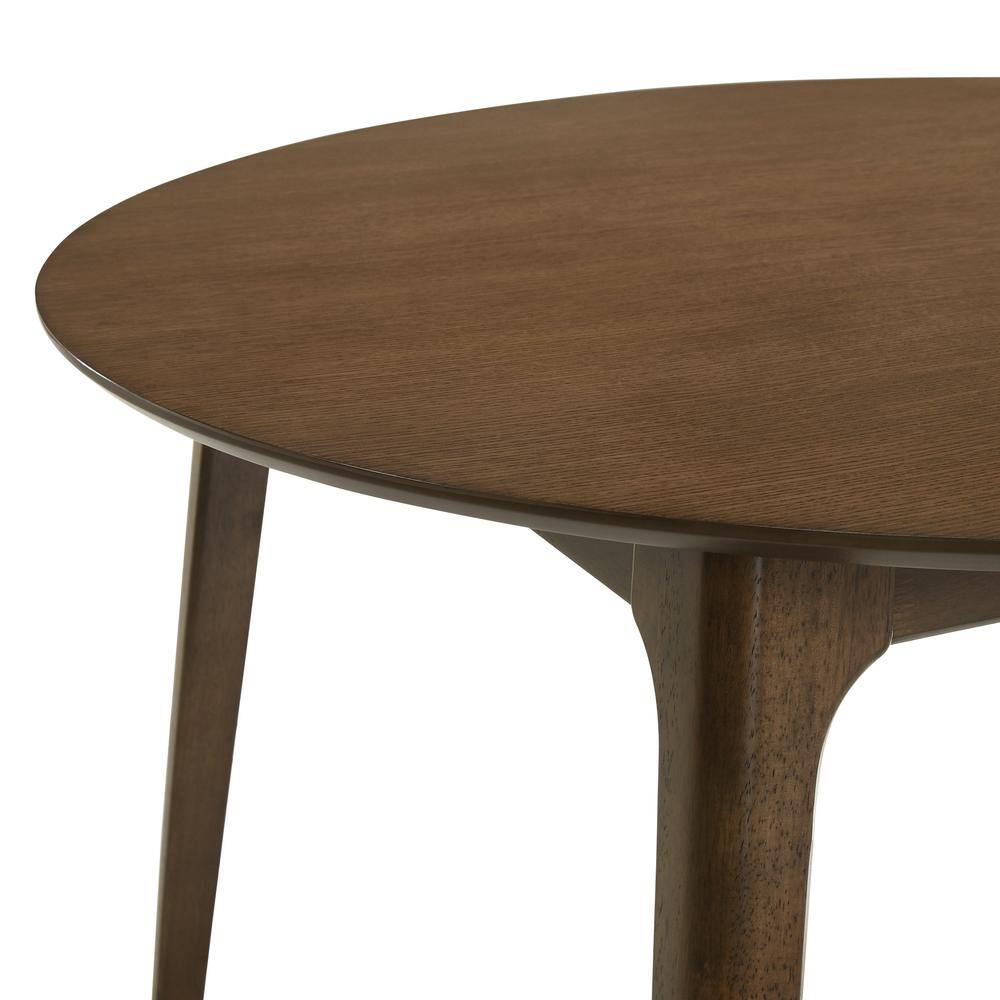 Maggie 48'' Walnut Round Rubberwood Dining Table