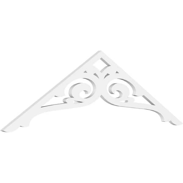 Ekena Millwork Bordeaux 1 in. D x 17-1/2 in. W x 60 in. L Signature Urethane Gable Pediment