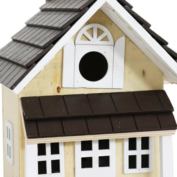 ◯● wood house ページ●◯ Sunnydaze Cozy Home Decorative Wooden Birdhouse with Solar