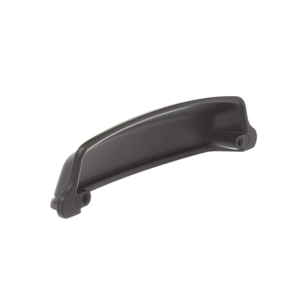 Matte Black Steel Traditional Cabinet Cup Pull