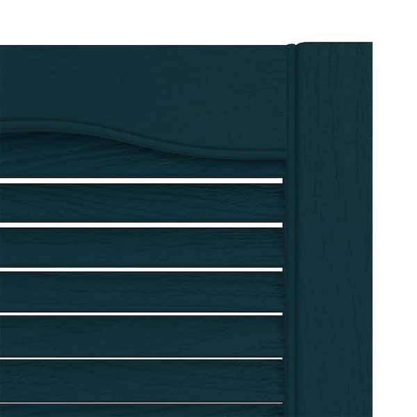 Builders Edge 14.5 in. x 39 in. Louvered Vinyl Exterior