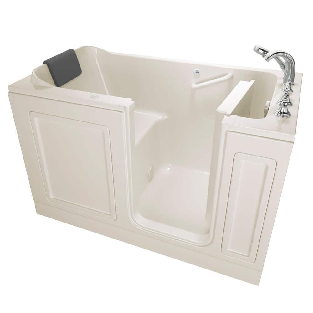 Acrylic Luxury 60 in. x 32 in. Right Hand Walk-In Air Bathtub in Linen