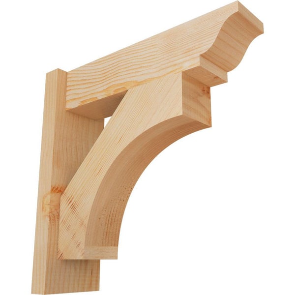 Ekena Millwork 6 in. x 18 in. x 18 in. Douglas Fir Westlake Traditional Smooth Outlooker