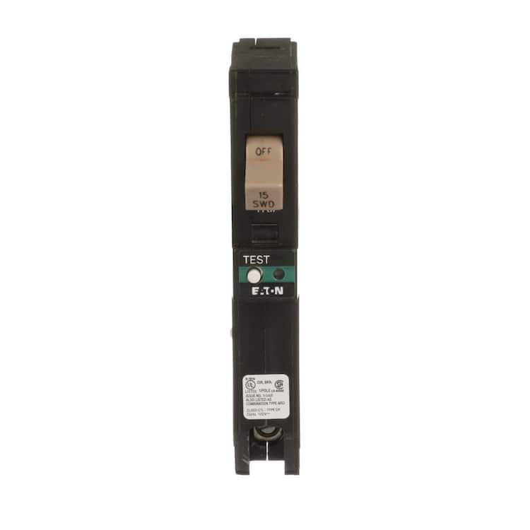 Eaton CH 15 Amp 1-Pole Combination Arc Fault Circuit Breaker with Trip Flag