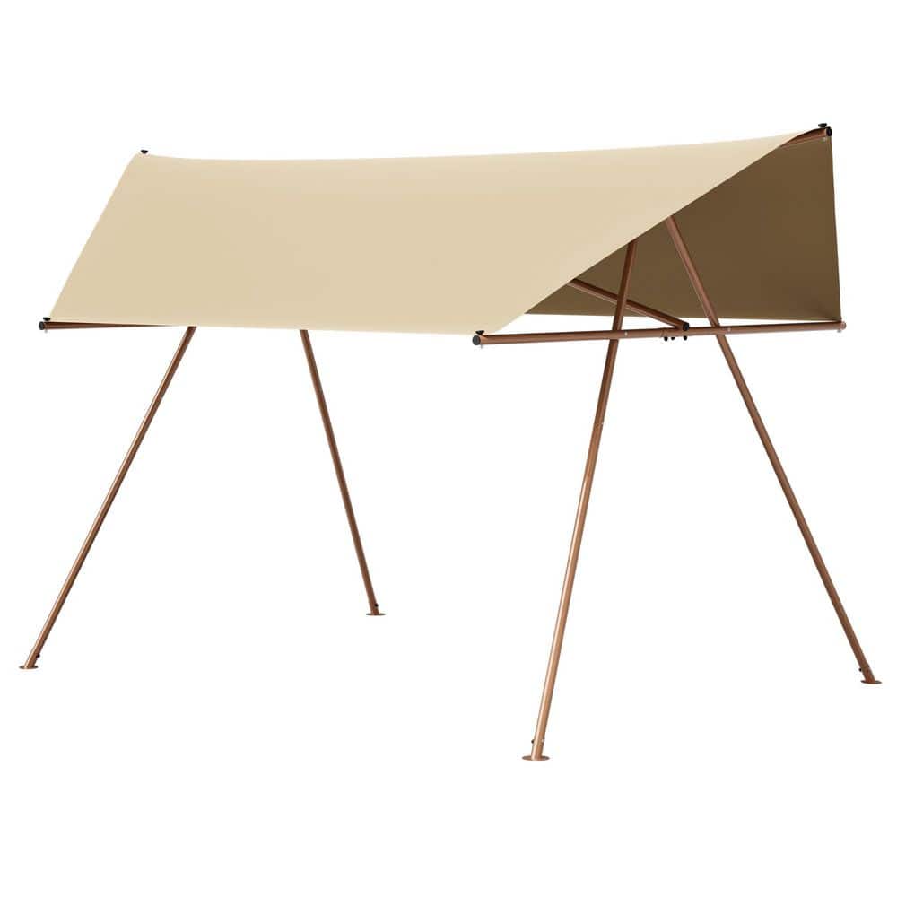 Neil 10.20 ft. x 17.19 ft. Brown Hexagon Freestanding Patio Canopy with UPF 50+, Rust-Resistant Poles, Waterproof price history on PriceWatchPro
