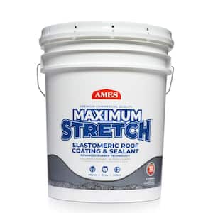 5 Gal. White Maximum-Stretch Rubber and Acrylic Reflective Roof Coating