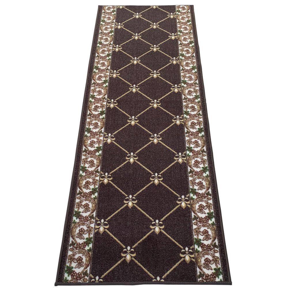 Fleur De Lis French Brown 31 in. W x 28 ft. L RunnerRug/Stair Runner 72.8 sq. ft. price history on PriceWatchPro