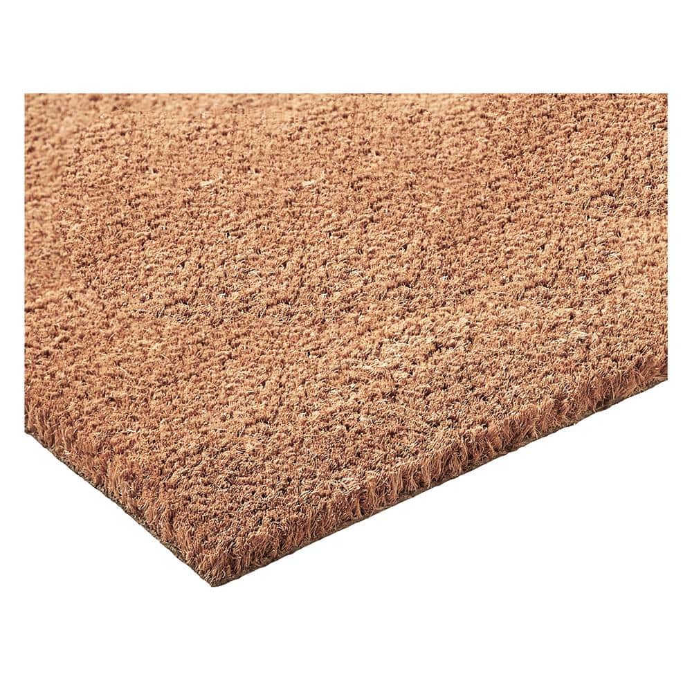 Natural Coir and Vinyl Rectangular Outdoor Doormat 2' x 4'