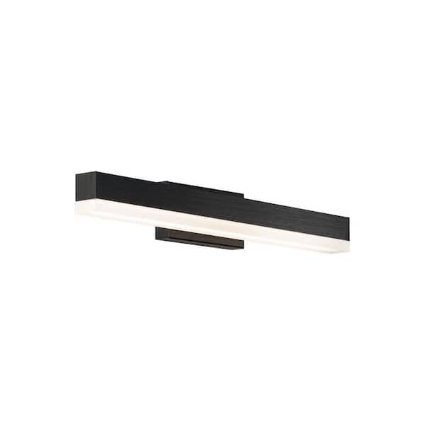 Styx 19 in. 1-Light Black LED Vanity Light Bar with Selectable White ...