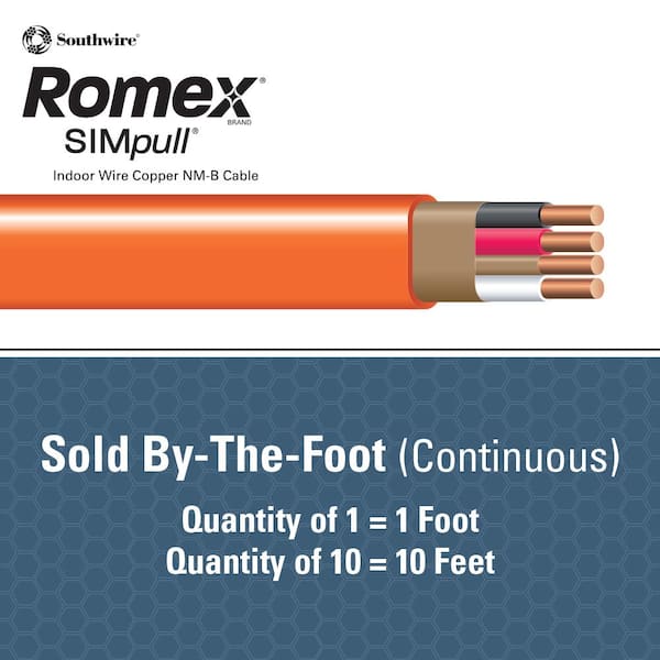 50 ft. 10/3 Solid Romex SIMpull CU NM-B W/G Wire