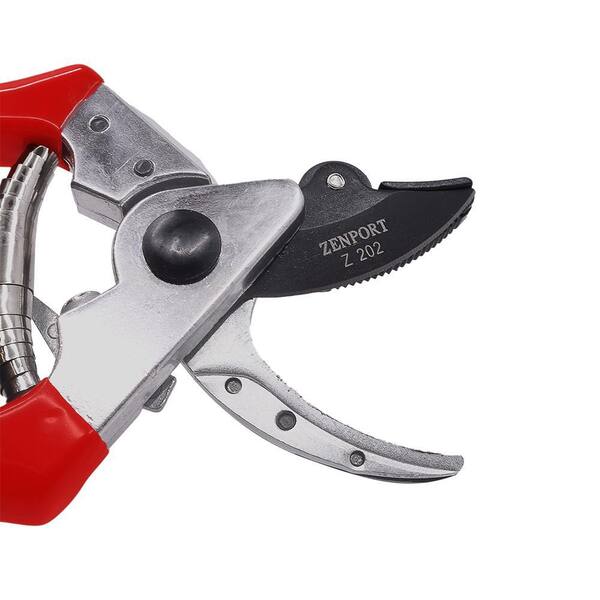 ZENPORT 8 in. Cut-n-Hold Heavy-Duty Pruner with Red Handles Z202