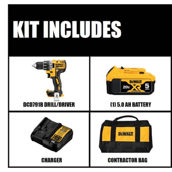 DEWALT 20V MAX Brushless 1/2 In. Compact Cordless Drill/Driver Kit