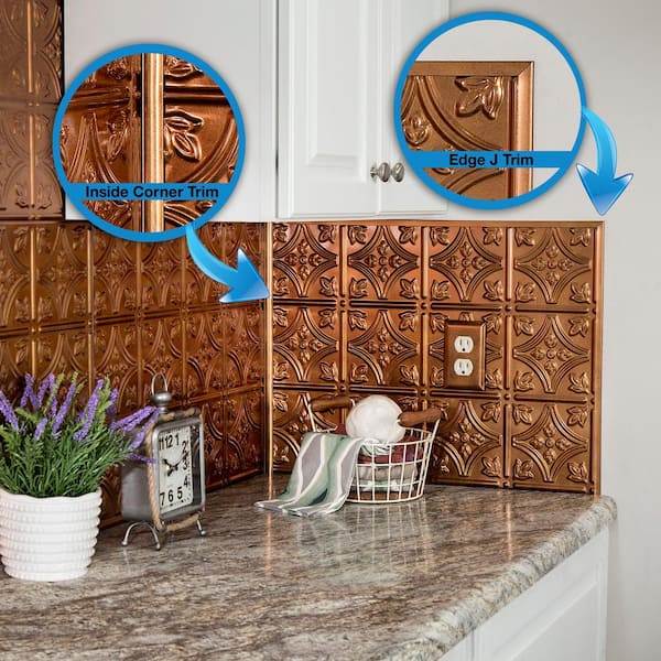 Fasade® Antique Bronze Backsplash Accessory Kit - 9 Piece