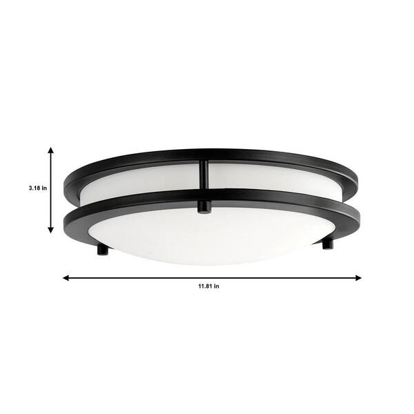 Hampton Bay Flaxmere 11 8 In Matte, How To Make Ceiling Light Work In Rust