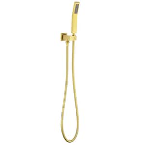 2-Handle Claw Foot Tub Faucet with Hand Shower in. Gold